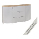 Chest of drawers SAMBUCA 160 cm, light grey