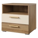 Bedside table VERTINA 46 cm, wild oak