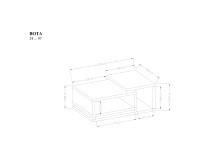 Стол журнальный BOTA Helvetia 120 см, дуб линдберг с эвкалиптом