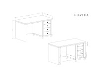 Стол письменный EVORA Helvetia 140 см, зелёный