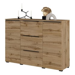 Chest of drawers TANA Helvetia 132 cm, wotan oak