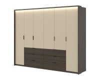 Wardrobe MOLA 274 cm, Dunin oak with light beige