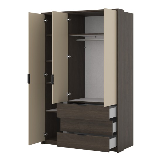 Wardrobe MOLA 139 cm, Dunin oak with light beige