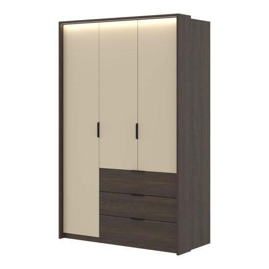 Wardrobe MOLA 139 cm, Dunin oak with light beige