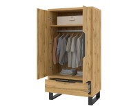 Wardrobe HALLE Helvetia 99 cm, wotan oak