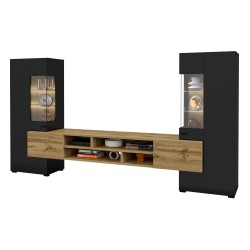 Стенка COBY Helvetia 270 см, чёрный оникс