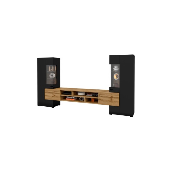 Стенка COBY Helvetia 270 см, чёрный оникс