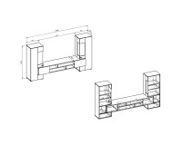 Стенка COBY Helvetia 270 см, чёрный оникс