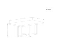 Coffee table EKO Helvetia 102 cm, black onyx