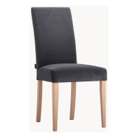 Chair M112, graphite velvet with beech legs
