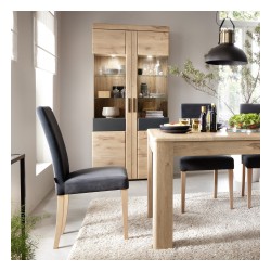 Chair M112, graphite velvet with beech legs Chair M112, graphite velvet with beech legs