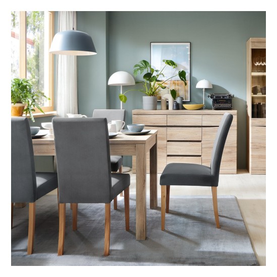Chair M112, graphite velvet with beech legs Chair M112, graphite velvet with beech legs