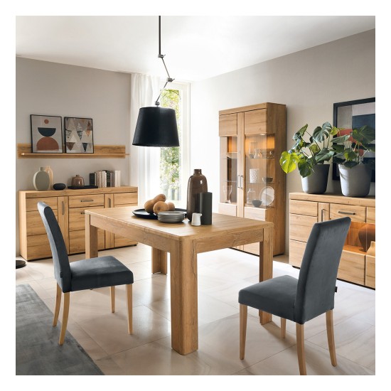 Chair M112, graphite velvet with beech legs Chair M112, graphite velvet with beech legs