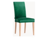 Chair M109, bottle green fabric with beech legs