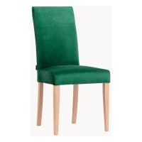 Chair M109, bottle green fabric with beech legs
