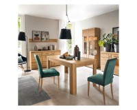 Chair M109, bottle green fabric with beech legs