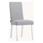Chair O211, steel grey with white legs