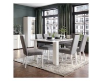Chair O211, steel grey with white legs