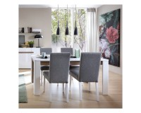 Chair O211, steel grey with white legs