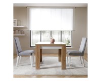 Chair O211, steel grey with white legs