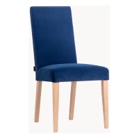 Chair O107, deep navy with white legs