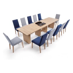 Chair O107, deep navy with white legs Chair O107, deep navy with white legs