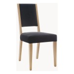 Chair Bell, black fabric on a wooden frame