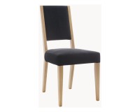 Chair Bell, black fabric on a wooden frame