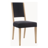 Chair Bell, black fabric on a wooden frame
