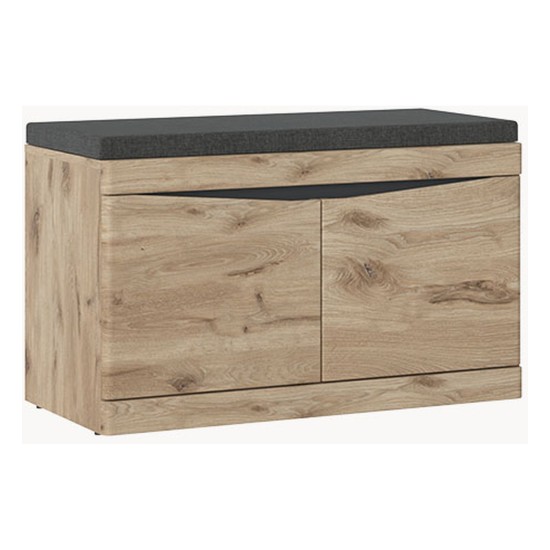 Bench SPRING 86 cm, Viking oak with anthracite Bench SPRING 86 cm, Viking oak with anthracite