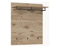 Wall panel with a shelf and hooks SPRING 86 cm, Viking oak with anthracite Wall panel with a shelf and hooks SPRING 86 cm, Viking oak with anthracite