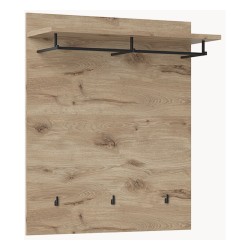 Wall panel with a shelf and hooks SPRING 86 cm, Viking oak with anthracite Wall panel with a shelf and hooks SPRING 86 cm, Viking oak with anthracite