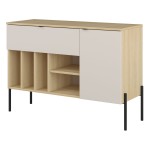 Chest of drawers ORE 105 cm, Lindberg oak with cashmere