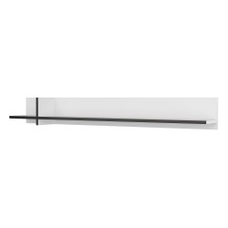 Wall shelf CROSS Helvetia 180 cm, white with black