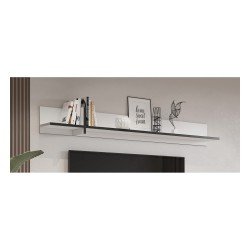 Wall shelf CROSS Helvetia 180 cm, white with black