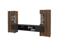 קיר סלון COBY Helvetia 270, אלון מנזר עם שחור