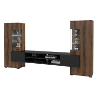 קיר סלון COBY Helvetia 270, אלון מנזר עם שחור