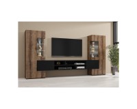 קיר סלון COBY Helvetia 270, אלון מנזר עם שחור