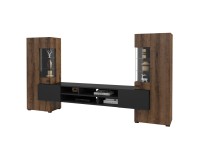 קיר סלון COBY Helvetia 270, אלון מנזר עם שחור