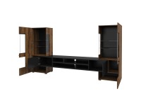 קיר סלון COBY Helvetia 270, אלון מנזר עם שחור