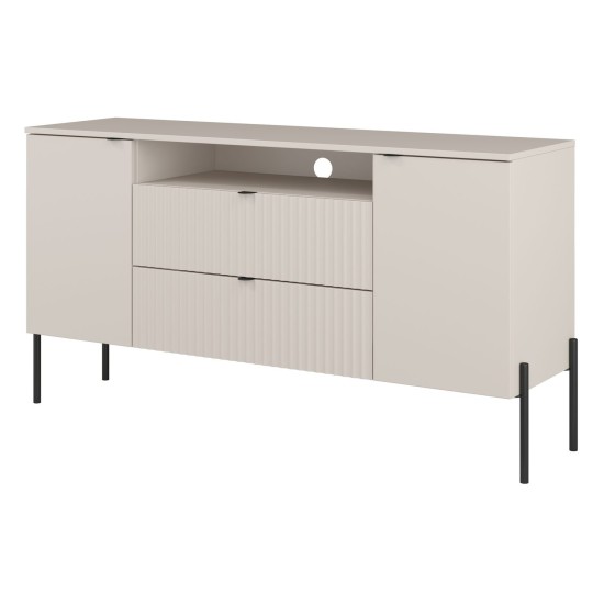 Chest of drawers ORE 140 cm, fluted cashmere Chest of drawers ORE 140 cm, fluted cashmere