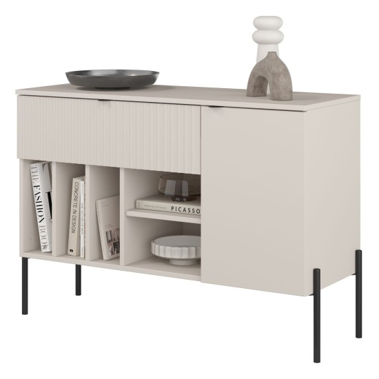Chest of drawers ORE 105 cm, fluted cashmere Chest of drawers ORE 105 cm, fluted cashmere