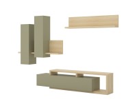 Wall unit BOTA, Lindberg oak with eucalyptus