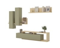 Wall unit BOTA, Lindberg oak with eucalyptus