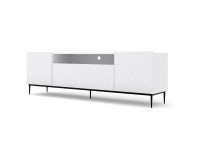 TV unit DIUNA 193 cm, 2 doors and 1 flap, white mat, black frame TV unit DIUNA 193 cm, 2 doors and 1 flap, white mat, black frame