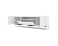 TV unit DIUNA 193 cm, 2 doors and 1 flap, white mat, black frame TV unit DIUNA 193 cm, 2 doors and 1 flap, white mat, black frame