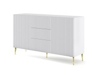 Комод RAVENNA B 150 см, 2 двери и 3 ящика, белый матовый, золотые ножки Комод RAVENNA B 150 см, 2 двери и 3 ящика, белый матовый, золотые ножки