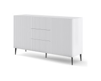 Комод RAVENNA B 150 см, 2 двери и 3 ящика, белый матовый, чёрные ножки Комод RAVENNA B 150 см, 2 двери и 3 ящика, белый матовый, чёрные ножки