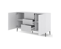Комод RAVENNA B 150 см, 2 двери и 3 ящика, белый матовый, чёрные ножки Комод RAVENNA B 150 см, 2 двери и 3 ящика, белый матовый, чёрные ножки