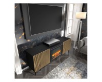 Тумба ТВ с камином RAVENNA F 177 см, дуб артисан с чёрным Тумба ТВ с камином RAVENNA F 177 см, дуб артисан с чёрным